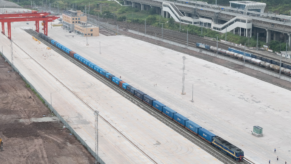 内江国际物流港铁路正式投入运营 内江国际物流港铁路正式投入运营