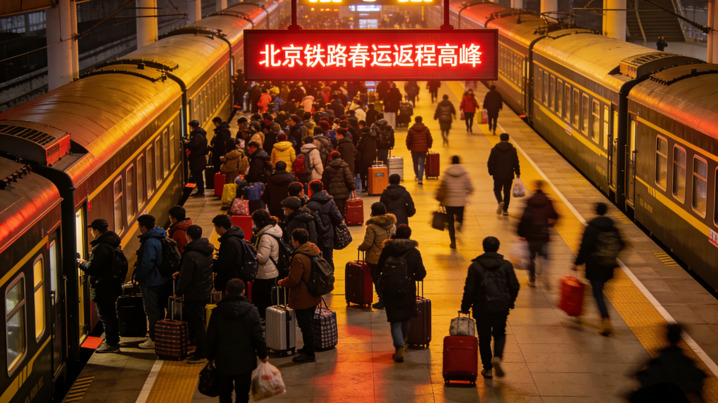 正月初七迎峰值！北京铁路织密运力保障网，夜间高铁与地铁延时护航返程路