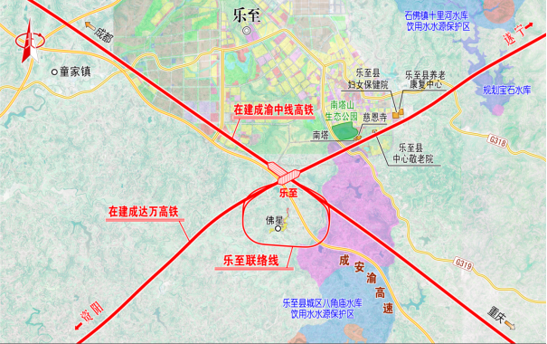 串联成达万与成渝中线高铁 乐至联络线完成架梁